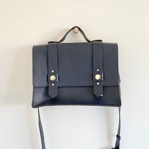 Zara Navy Blue Crossbody satchel bag